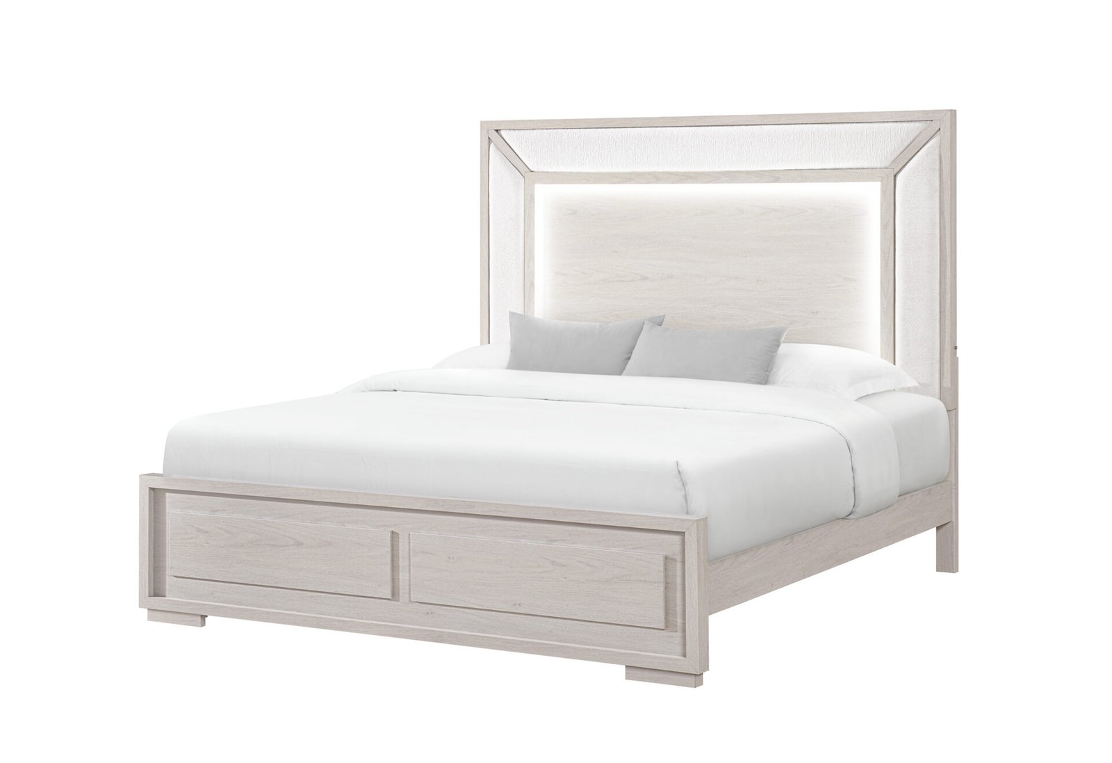 CLARA-BEIGE-KB-2.jpg CLARA BEIGE QUEEN BED WITH LED - Image 2