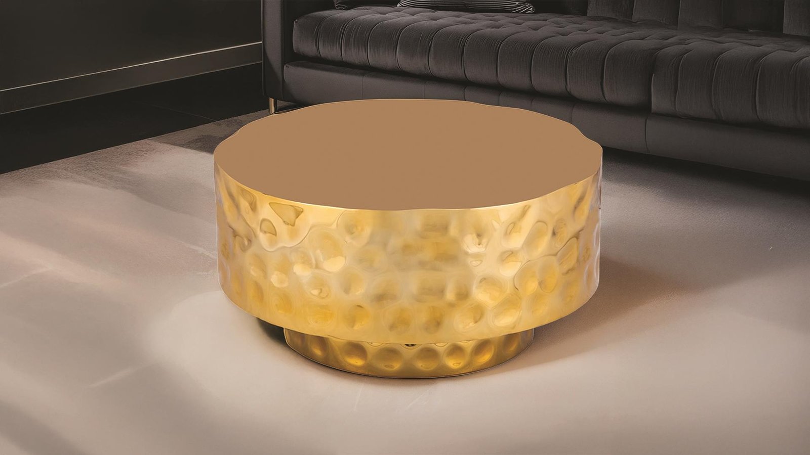 CT-90-25-30 COFFEE TABLE GOLD