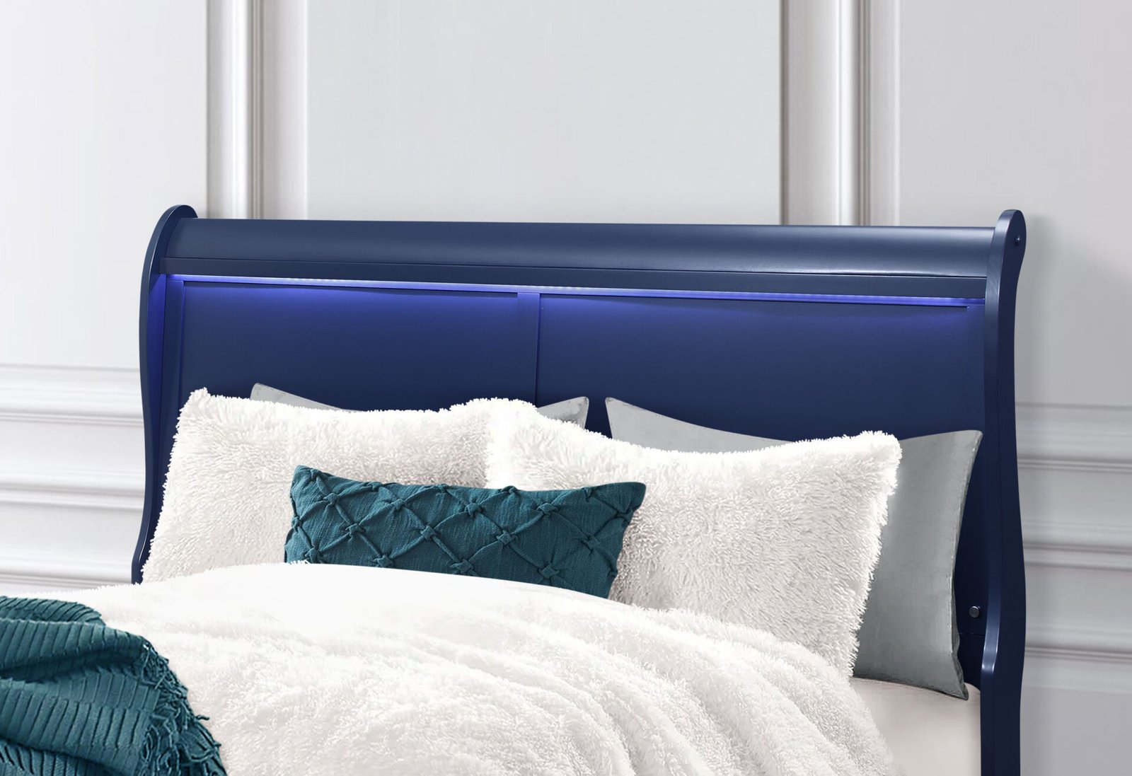 Charlie-Blue-Queen-HB-Close-Up-3.jpg CHARLIE BLUE KING BED GROUP WITH LED - Image 4