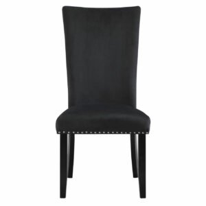 D03 BLACK VELVET DINING CHAIR