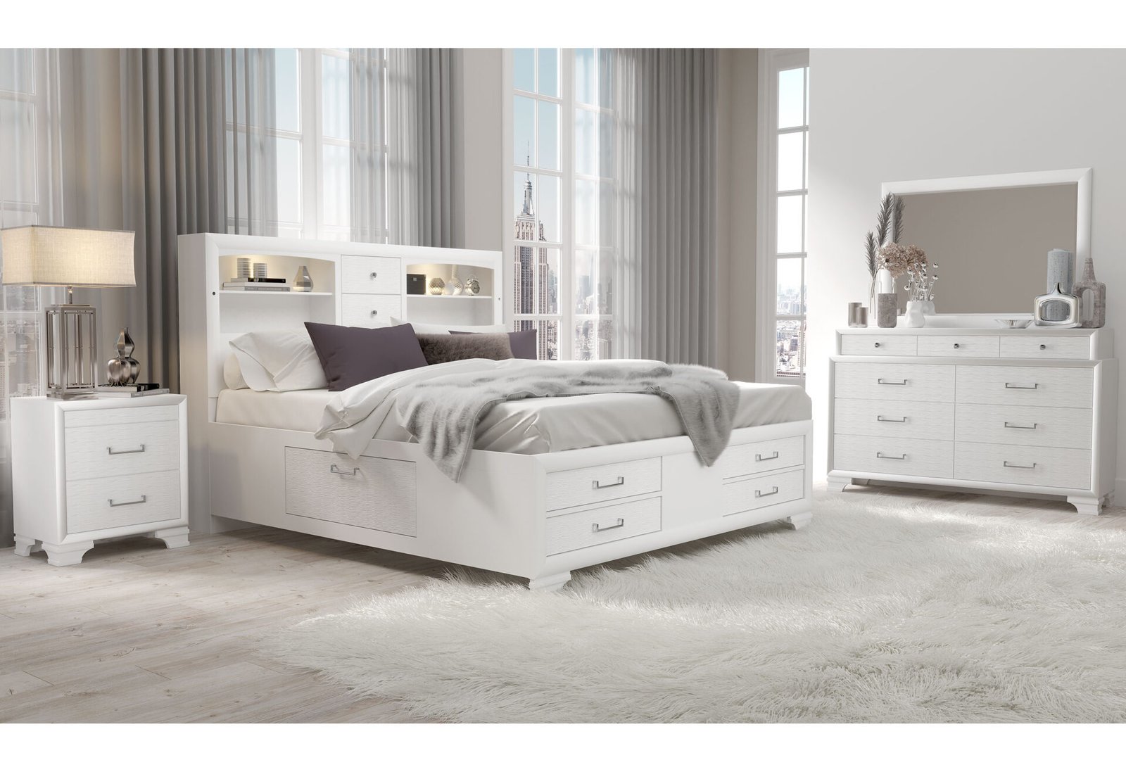 JORDYN WHITE QUEEN BED GROUP