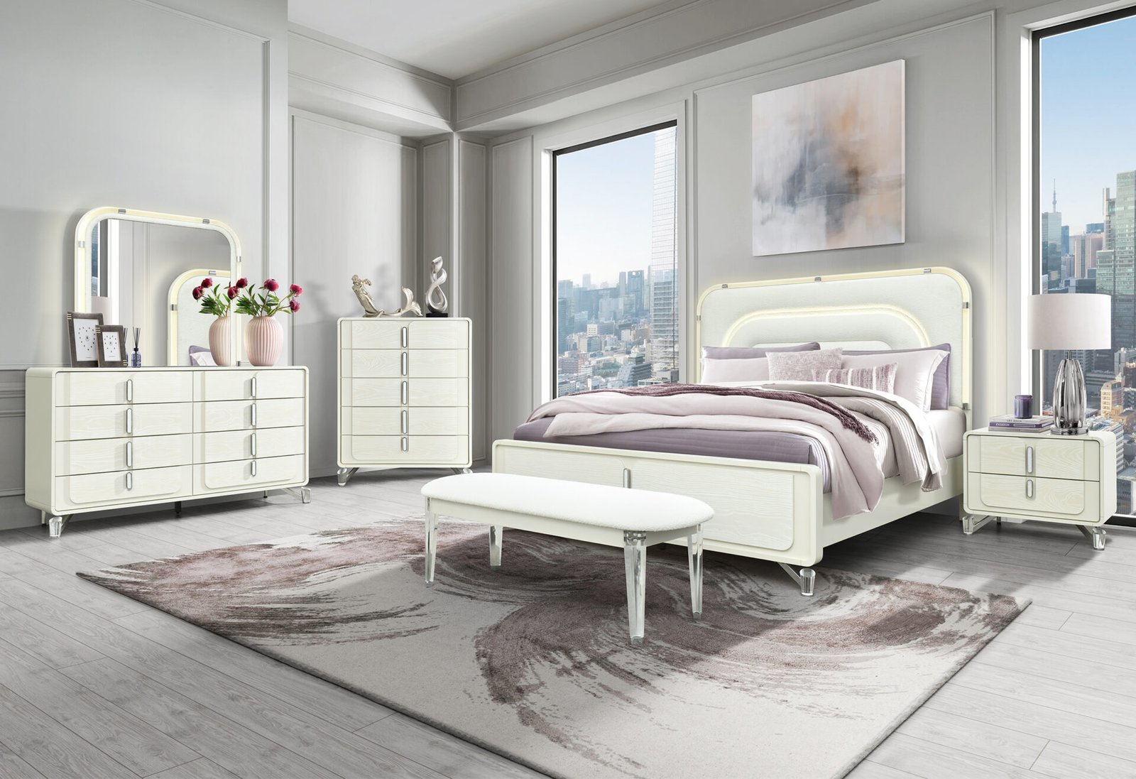 LYRA-BEIGE-KBG-RSC-6.jpg LYRA BEIGE QUEEN BED WITH LED - Image 4