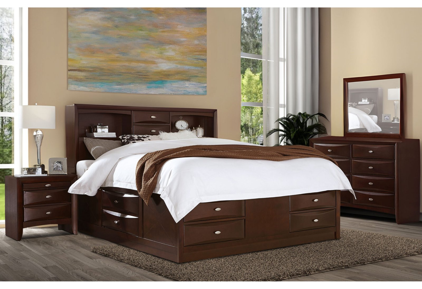 LINDA MERLOT QUEEN BED GROUP