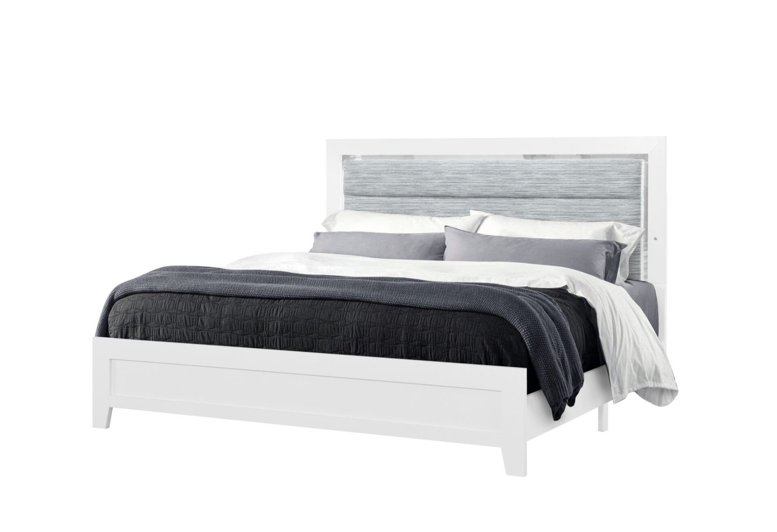 xr:d:DAF_hNNBONA:6,j:6376392855842570826,t:24031420 LUCCIA WHITE FULL BED WITH LED - Image 2