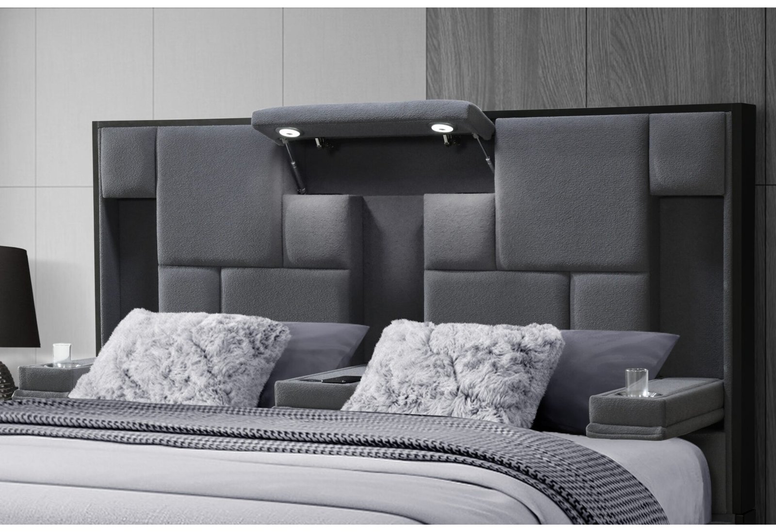 Oscar-Dark-Grey-8-HP-Detailed-Shot-1.jpg OSCAR DARK GREY 8 KING BED NO WOOD TRIM - Image 2