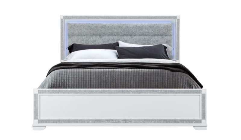 SOLEIL WHITE KING BED