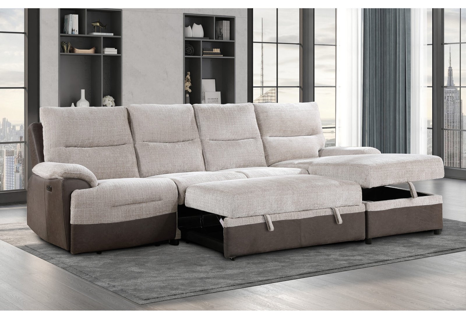 U3822-BEIGE-BROWN-RSC-NEW-2.jpg U3822 BEIGE/BROWN SECTIONAL WITH PO AND USB - Image 2