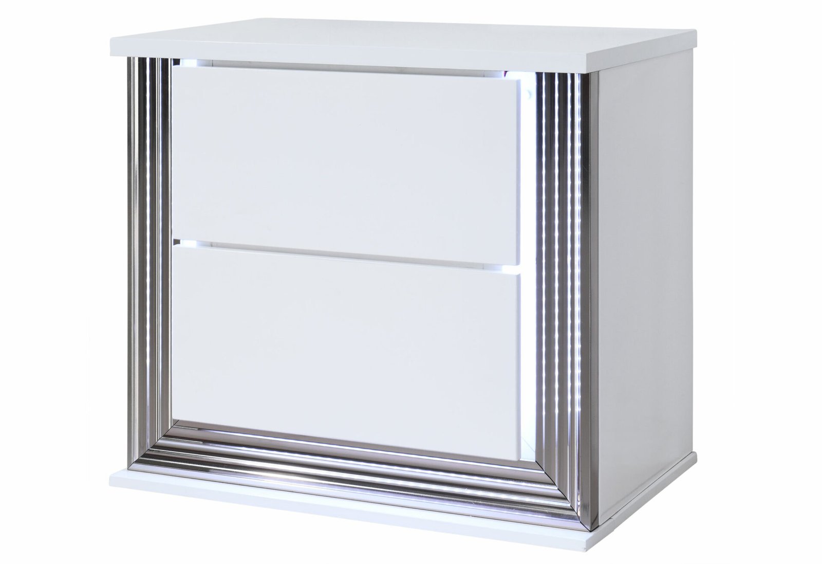 YLIME-SMOOTH-WHITE-NS-2-2.jpg YLIME SMOOTH WHITE NIGHTSTAND WITH LED - Image 2